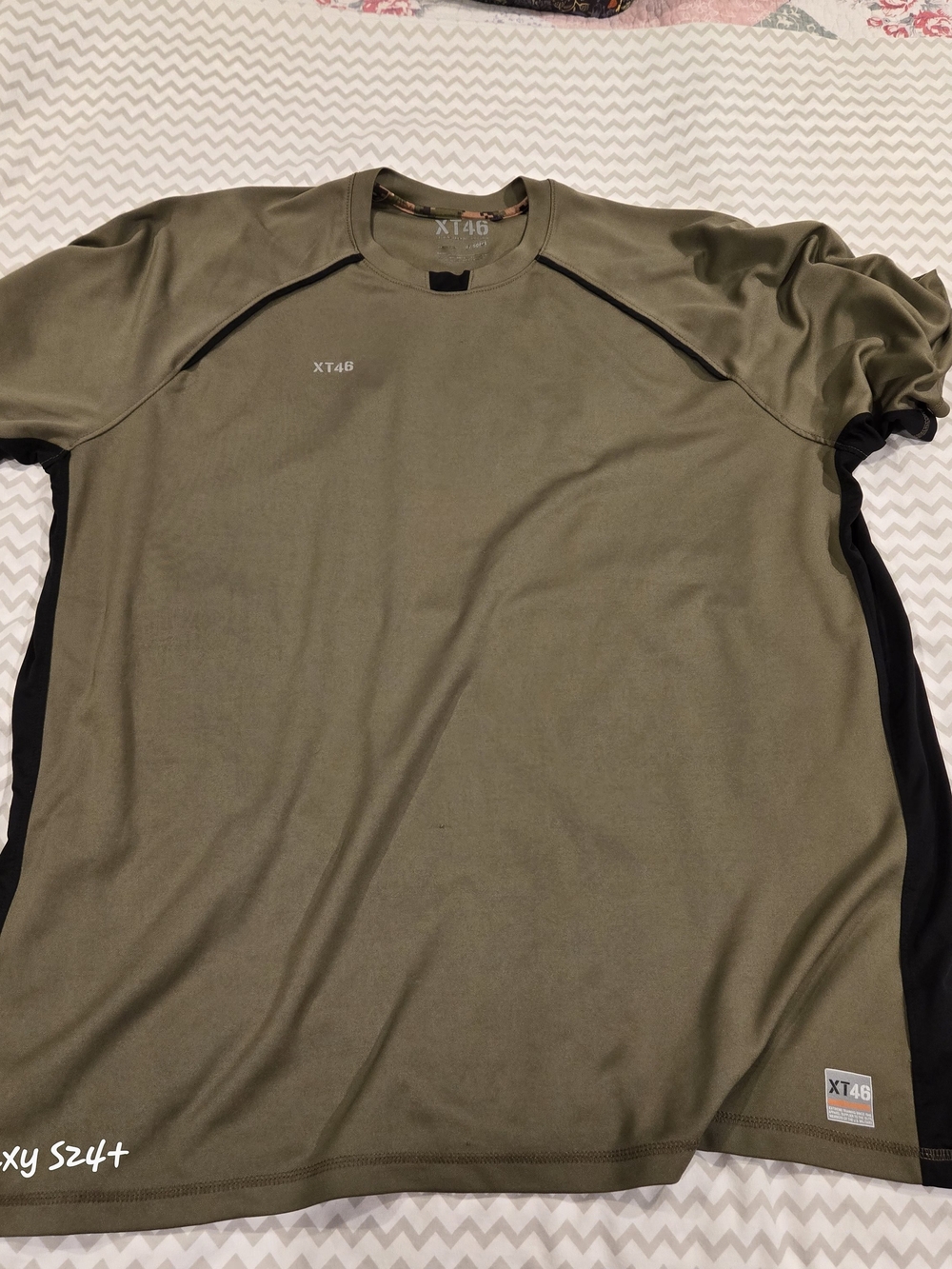 Soffe Men’s Athletic Crew Neck Shirt - Olive/Black